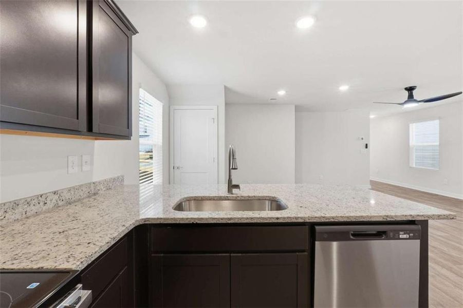 Furnished interior view inside a new home in The Enclave at Stonewall Station, Union City (Image 6).