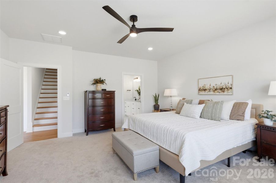Private retreat with generous space, ensuite bath, and a peaceful, airy feel.