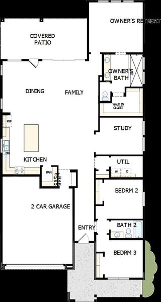 2D floor plan layout of this home in Tavolo at Soleo, San Tan Valley, AZ (Image 5).
