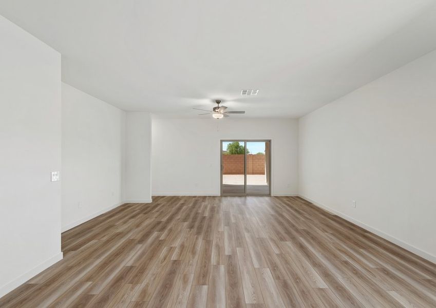 Enjoy a family movie night in your spacious family room.