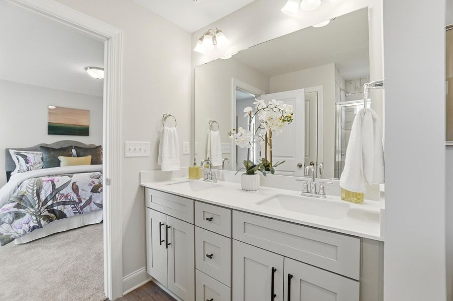 Furnished interior view inside a new home in Harrisburg Village Townhomes, Harrisburg (Image 25).