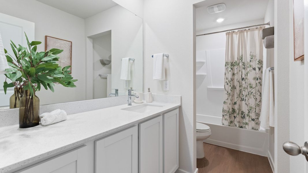Furnished interior view inside a new home in King's Landing, Corpus Christi (Image 12).