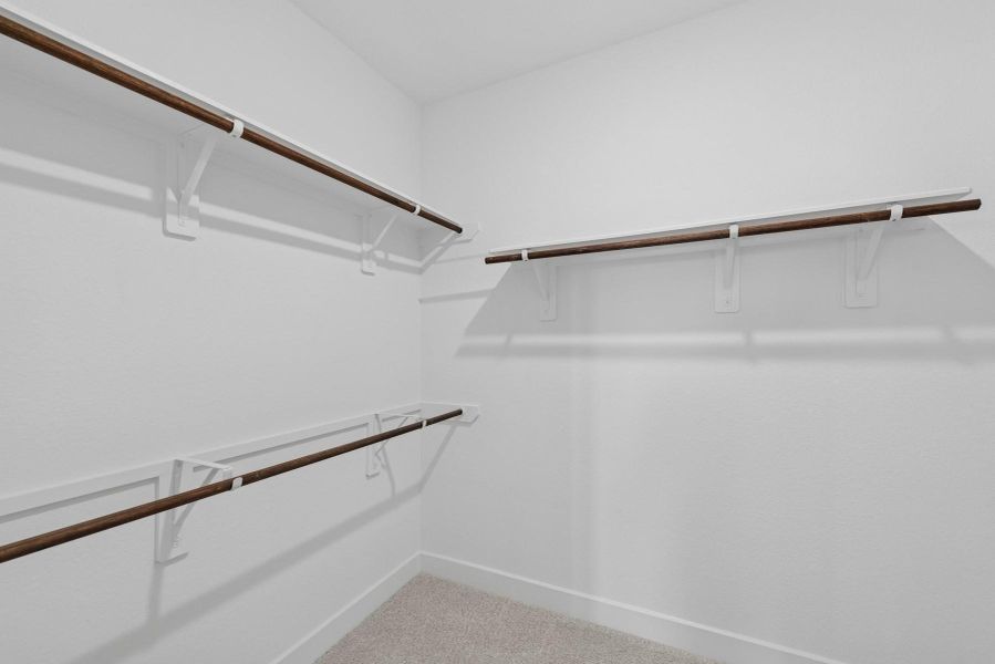 Walk-in closet in the primary suite