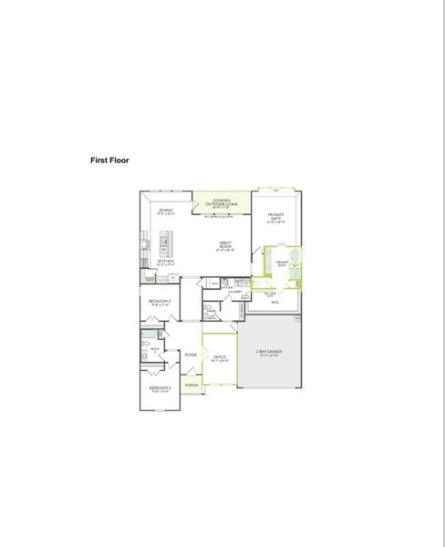 2D floor plan layout of this home in Bridgewater, Midlothian, TX (Image 5).