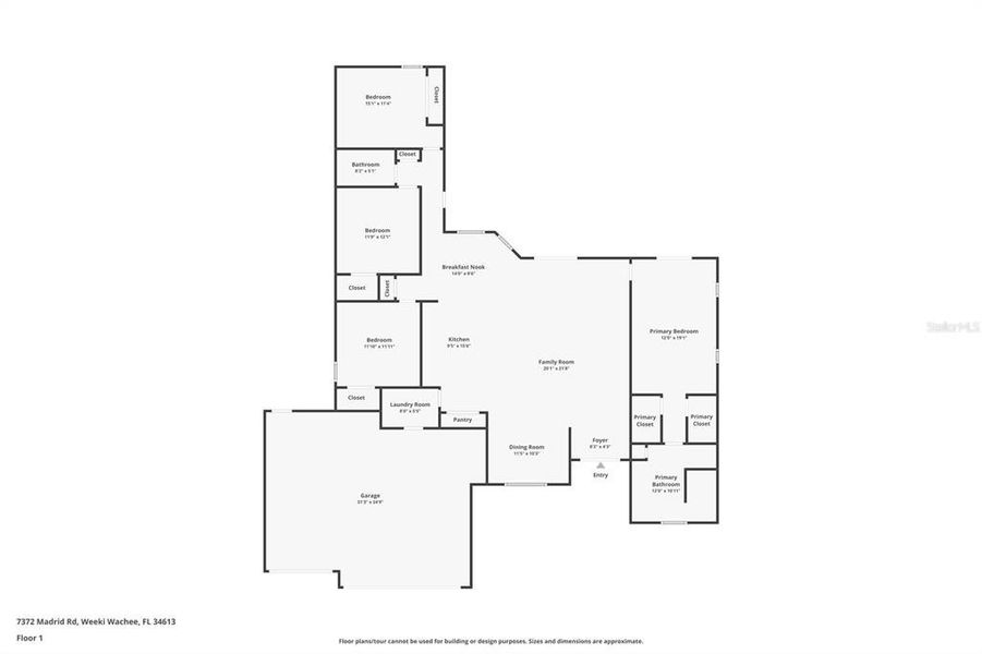 2D floor plan layout of this home in , Weeki Wachee, FL (Image 3). 2D floor plan layout of this home in , Weeki Wachee, FL (Image 3).