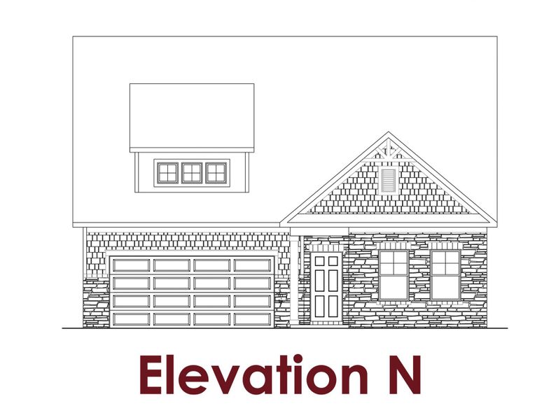 Representative rendering of the exterior for the Aurora                                                                Primary Suite on Main by Chafin Communities (Image 8).