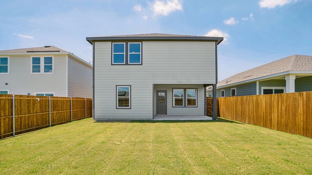 Representative exterior details of a home built from the Pioneer by Starlight Homes in Coyote Meadows, Anna (Image 3). Representative exterior details of a home built from the Pioneer by Starlight Homes in Coyote Meadows, Anna (Image 3).