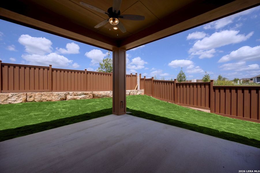 Exterior details and patio area of a home in Mayfair, New Braunfels (Image 19).
