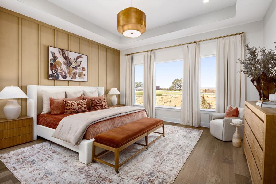 Primary Bedroom with tray ceiling