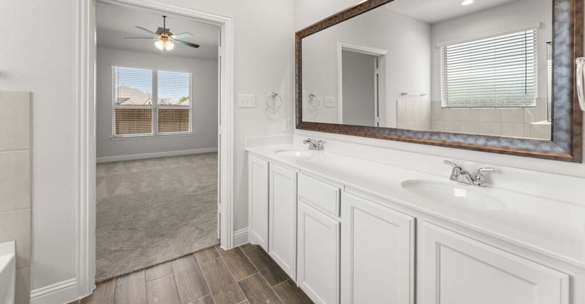 Representative exterior photo of a completed home built from the Goodrich by Impression Homes in Timberbrook, Justin, TX (Image 19).