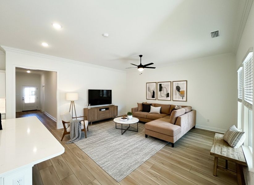 Front exterior of a new home in Houston Place, Crestview, FL, highlighting curb appeal (Image 16).