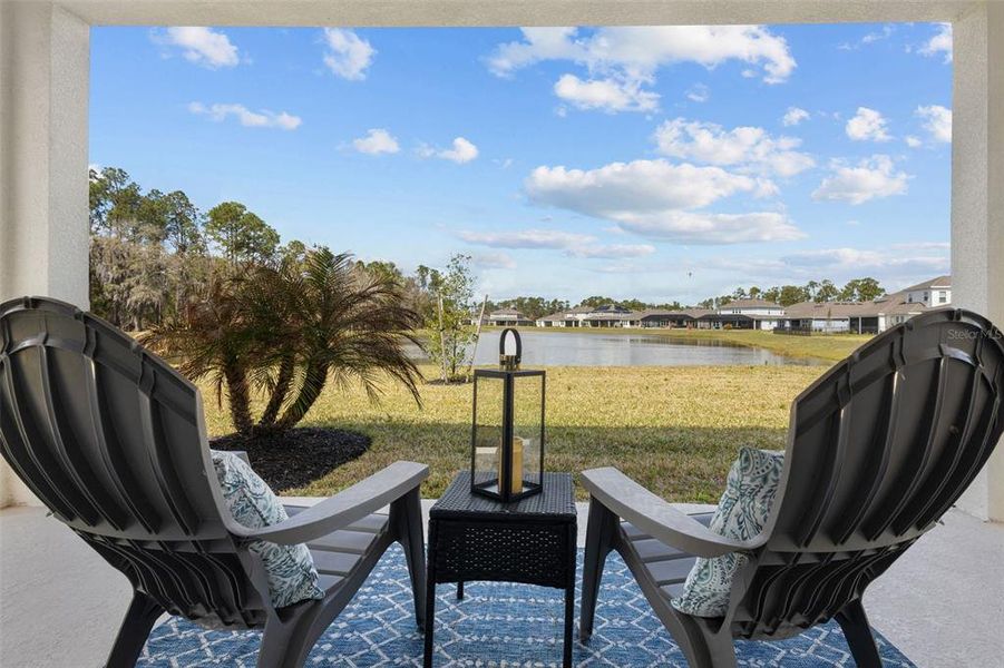 Exterior details and patio area of a home in River Landing, Wesley Chapel (Image 29).