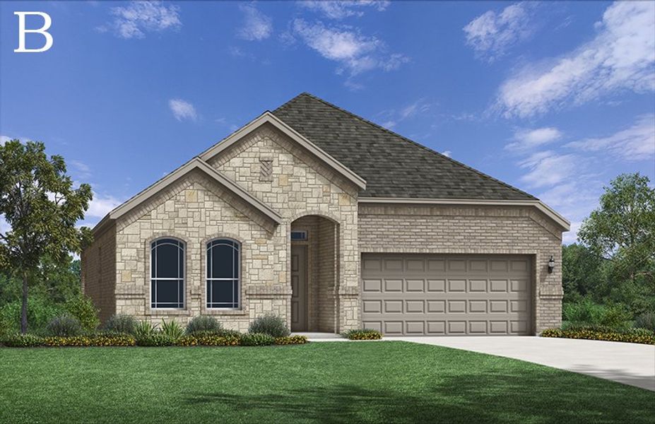 Representative exterior photo of a completed home built from the Rockport by Windsor Homes in Anna Town Square, Anna, TX (Image 20).