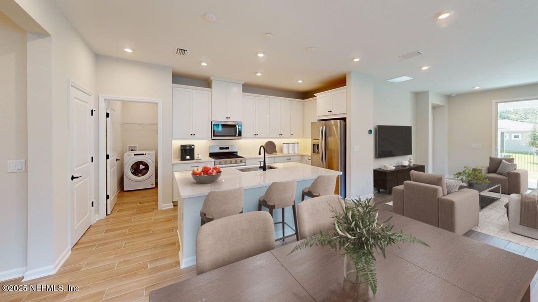 Furnished interior view inside a new home in RiverTown - WaterSong, St. Johns (Image 11). Furnished interior view inside a new home in RiverTown - WaterSong, St. Johns (Image 11).