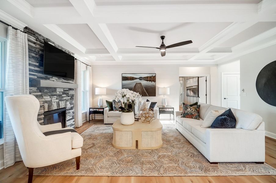 Representative furnished interior of a home built from the Lexington II by Caruso Homes in Rolling Meadows, Mooresville (Image 12).