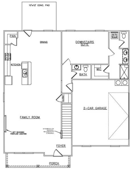 2D floor plan layout for the Avery - 21060 by Dream Finders Homes in Millstone Manor, Conyers, GA (Image 2). 2D floor plan layout for the Avery - 21060 by Dream Finders Homes in Millstone Manor, Conyers, GA (Image 2).