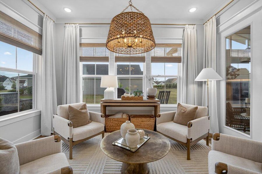 Furnished interior view inside a new home in K. Hovnanian's® Four Seasons at Lakes of Cane Bay, Summerville (Image 29).