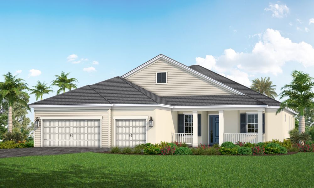 Representative exterior photo of a completed home built from the Savannah 2 by Neal Communities in SkySail, Naples, FL (Image 2).