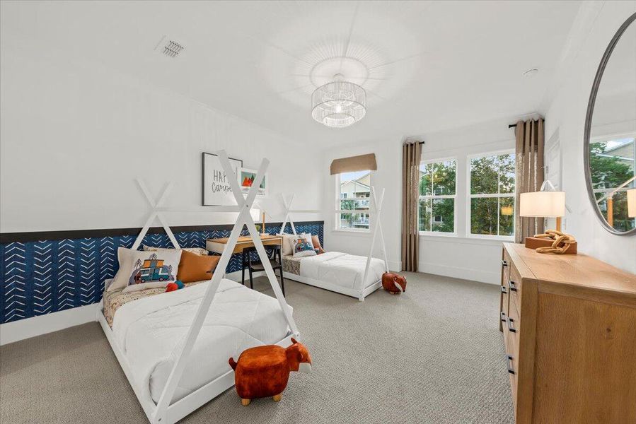Furnished interior view inside a new home in Park's Edge at Carolina Bay, Charleston (Image 18).