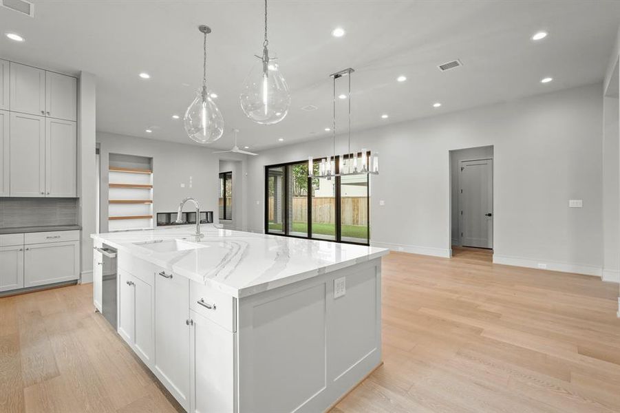 Fantastic view of the main living space while cooking!