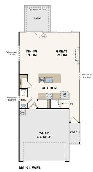 2D floor plan layout of this home in Ellorie Estates, Dawsonville, GA (Image 2).