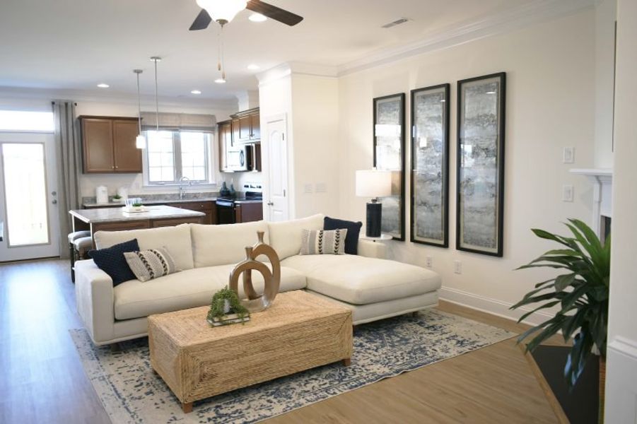 Representative furnished interior of a home built from the Bermuda by Keystone Homes NC in Trellises, High Point (Image 6).