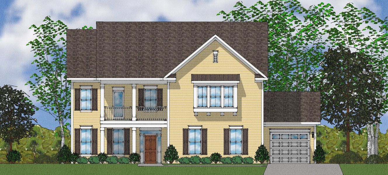 Representative exterior photo of a completed home built from the Cushing II - Elite Collection by Mungo Homes in Suter Estates, Easley, SC (Image 34).