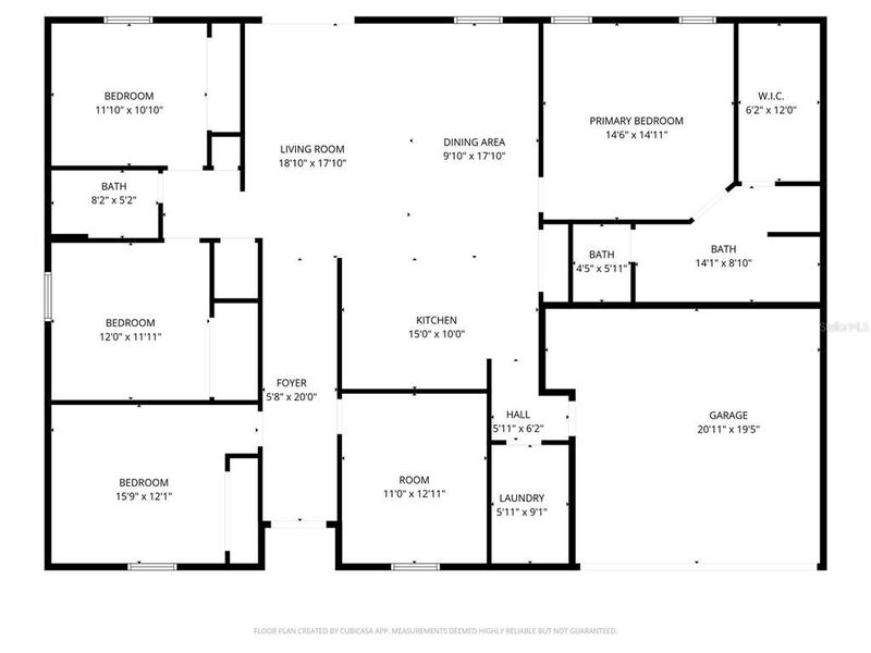 2D floor plan layout of this home in Palm Coast, Palm Coast, FL (Image 5).