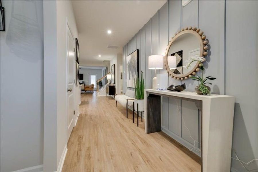 Representative furnished interior of a home built from the The Rembert by Stanley Martin Homes in Greenpoint, Harlem (Image 4).