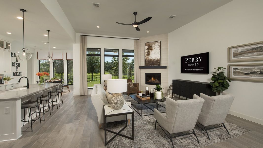 Furnished interior view inside a new home in Trinity Falls, McKinney (Image 10).