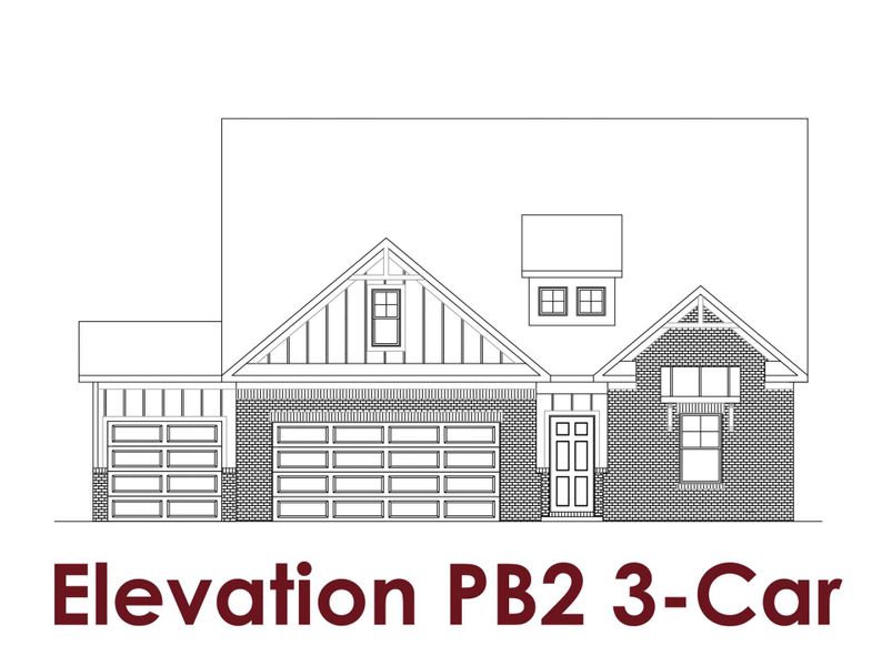 Representative rendering of the exterior for the Aurora                                                                Primary Suite on Main by Chafin Communities (Image 13).