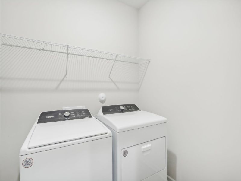 Laundry in the Chandler floorplan at 253 White Birch Lane in Angier, NC.