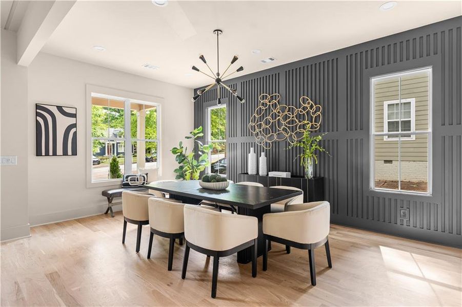 Furnished interior view inside a new home in , Atlanta (Image 13).