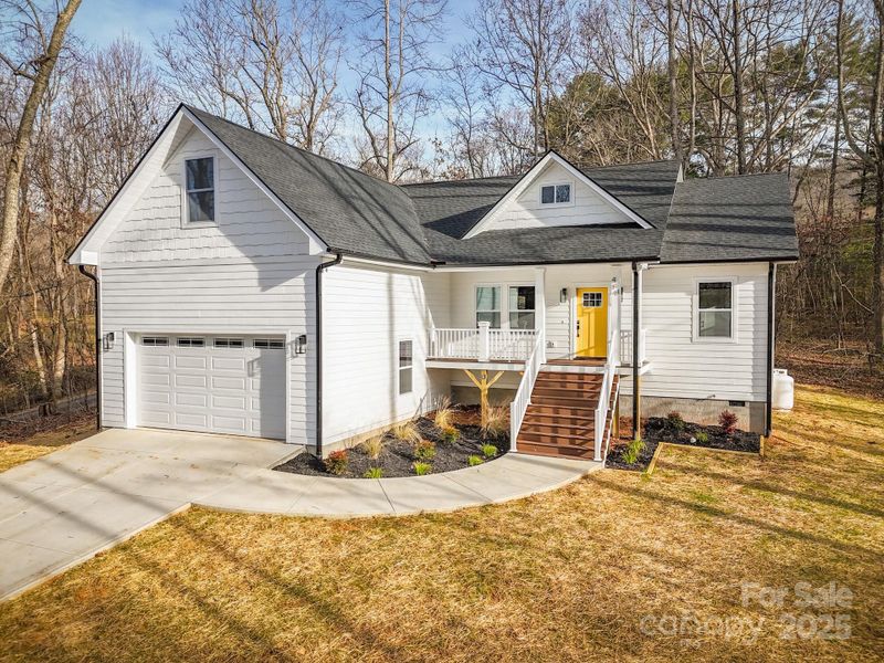 Front exterior of a new home in , Swannanoa, NC, highlighting curb appeal (Image 2). Front exterior of a new home in , Swannanoa, NC, highlighting curb appeal (Image 2).