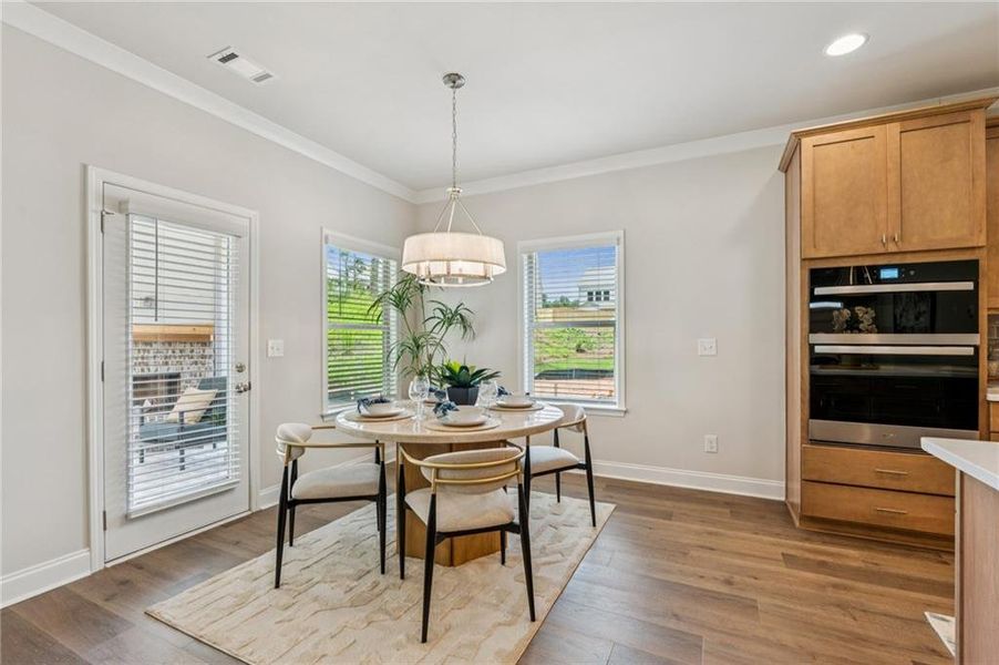 Furnished interior view inside a new home in , Flowery Branch (Image 14). Furnished interior view inside a new home in , Flowery Branch (Image 14).