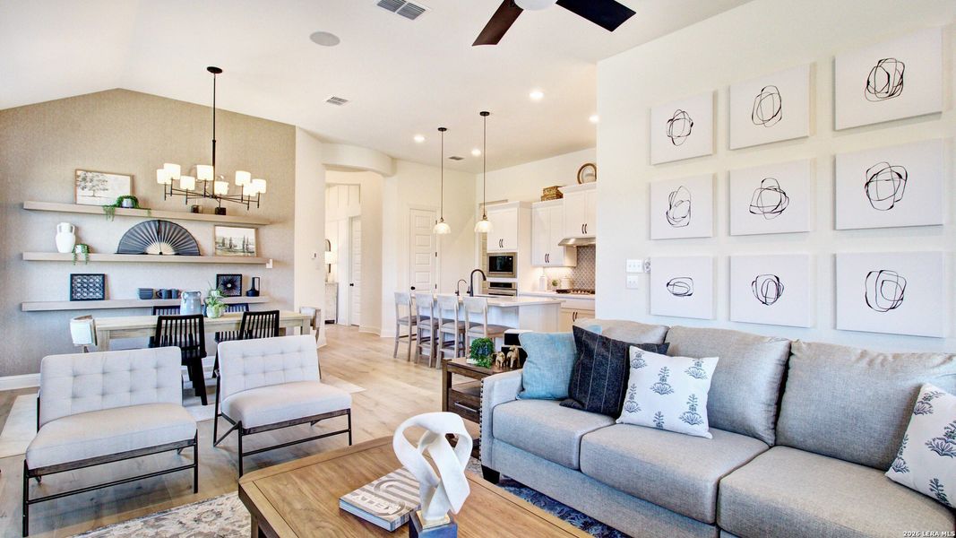 Furnished interior view inside a new home in Meyer Ranch – Premier, New Braunfels (Image 5). Furnished interior view inside a new home in Meyer Ranch – Premier, New Braunfels (Image 5).