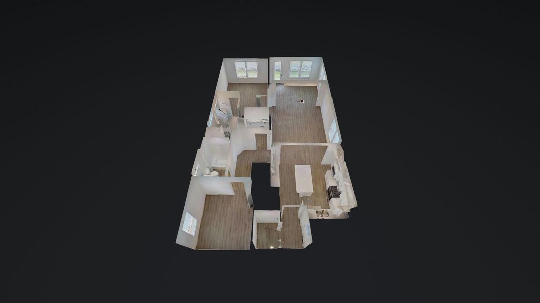 2D floor plan layout of this home in Del Webb in Chambers Creek, Willis, TX (Image 3).