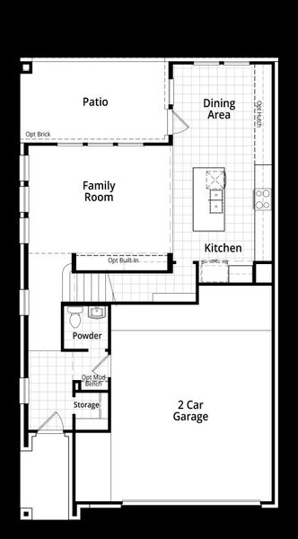 2D floor plan layout for the Delacroix by Highland Homes in Heartland, Crandall, TX (Image 7).