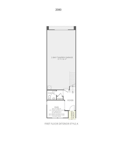 2D floor plan layout of this home in Old Town Village, Waxhaw, NC (Image 5).