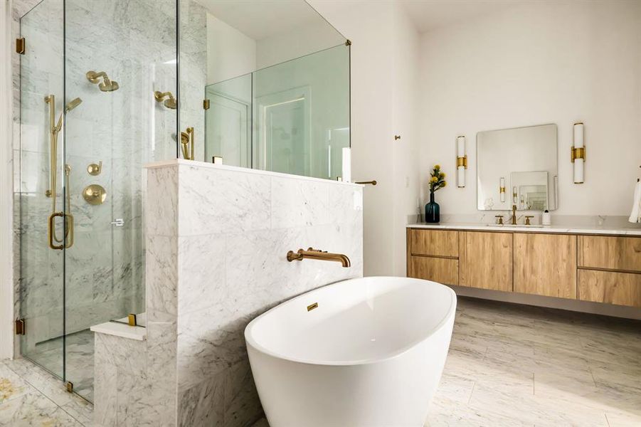 Furnished interior view inside a new home in , Dallas (Image 29).