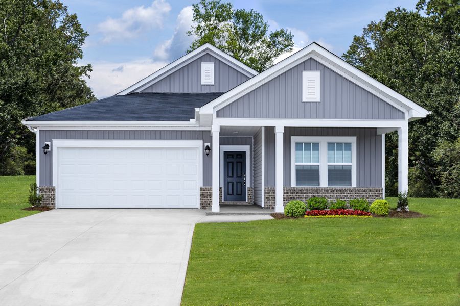Representative exterior photo of a completed home built from the Buchanan by Meritage Homes in Brayfield Manor - Signature Collection, Wellford, SC (Image 9).