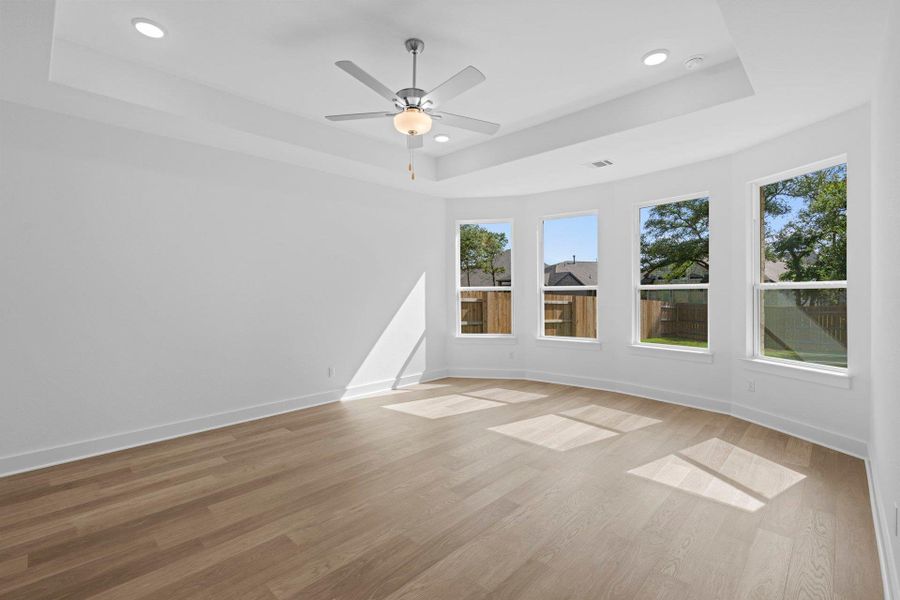 Primary Bedroom with tray ceiling