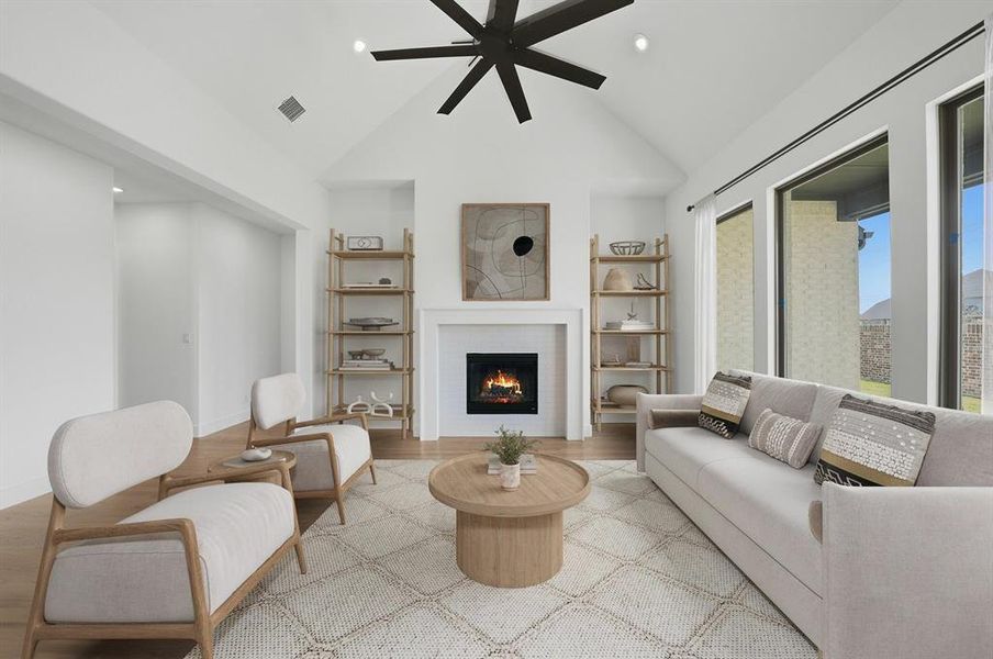 Furnished interior view inside a new home in Estates at Rockhill, Frisco (Image 14).