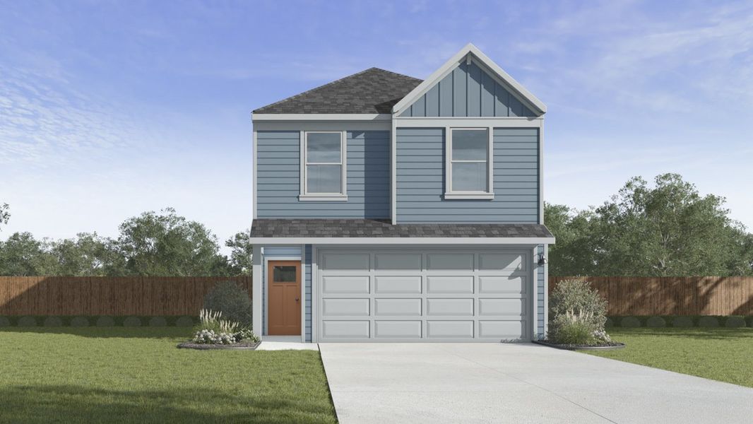 Representative exterior photo of a completed home built from the Benson by D.R. Horton in Arbor Trails South, Princeton, TX (Image 2).