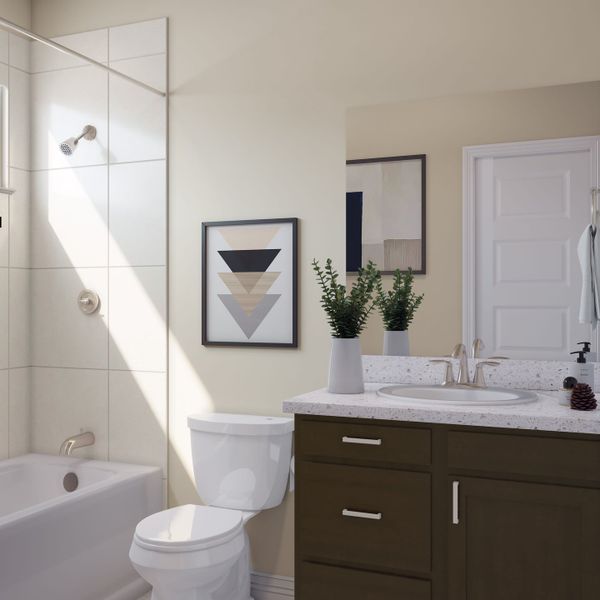 Representative furnished interior of a home built from the Garner by Tri Pointe Homes in Mason Woods, Cypress (Image 14).