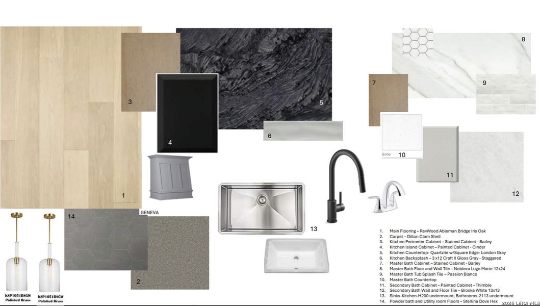 Sample of building materials used in homes in Buffalo Crossing, Cibolo (Image 6).