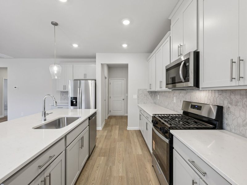 Furnished interior view inside a new home in Parkside at Grayson, Grayson (Image 6).