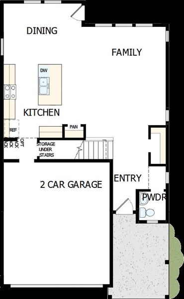 2D floor plan layout of this home in Nexus – Park Collection, Gallatin, TN (Image 2).