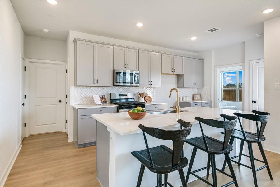 Furnished interior view inside a new home in Sonoma Heights, Round Rock (Image 8). Furnished interior view inside a new home in Sonoma Heights, Round Rock (Image 8).