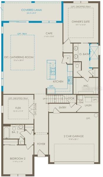 2D floor plan layout of this home in EverBe, Orlando, FL (Image 2). 2D floor plan layout of this home in EverBe, Orlando, FL (Image 2).